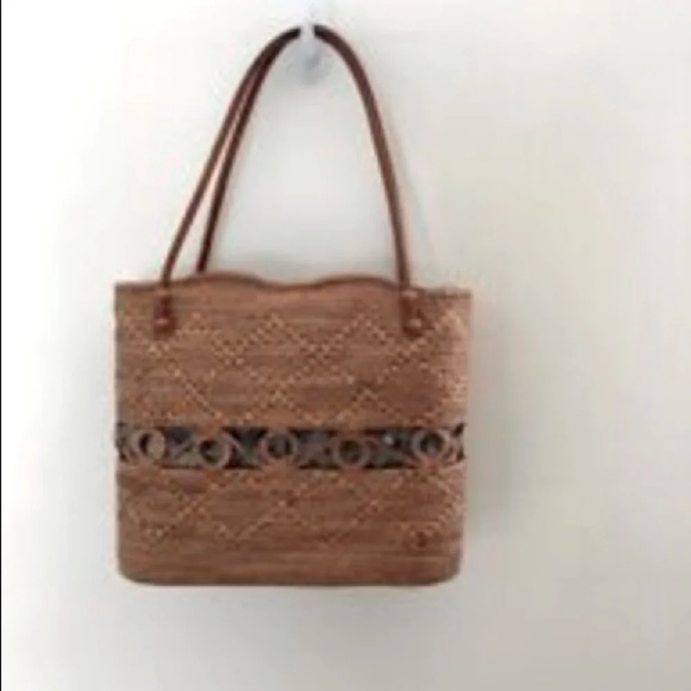 Handmade Small straw Rectangle Bag